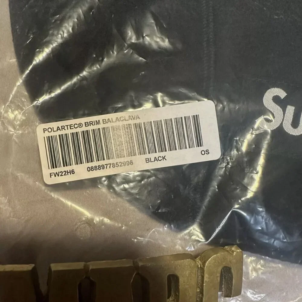 NWT Supreme Polartec Brim Balaclava - Black
